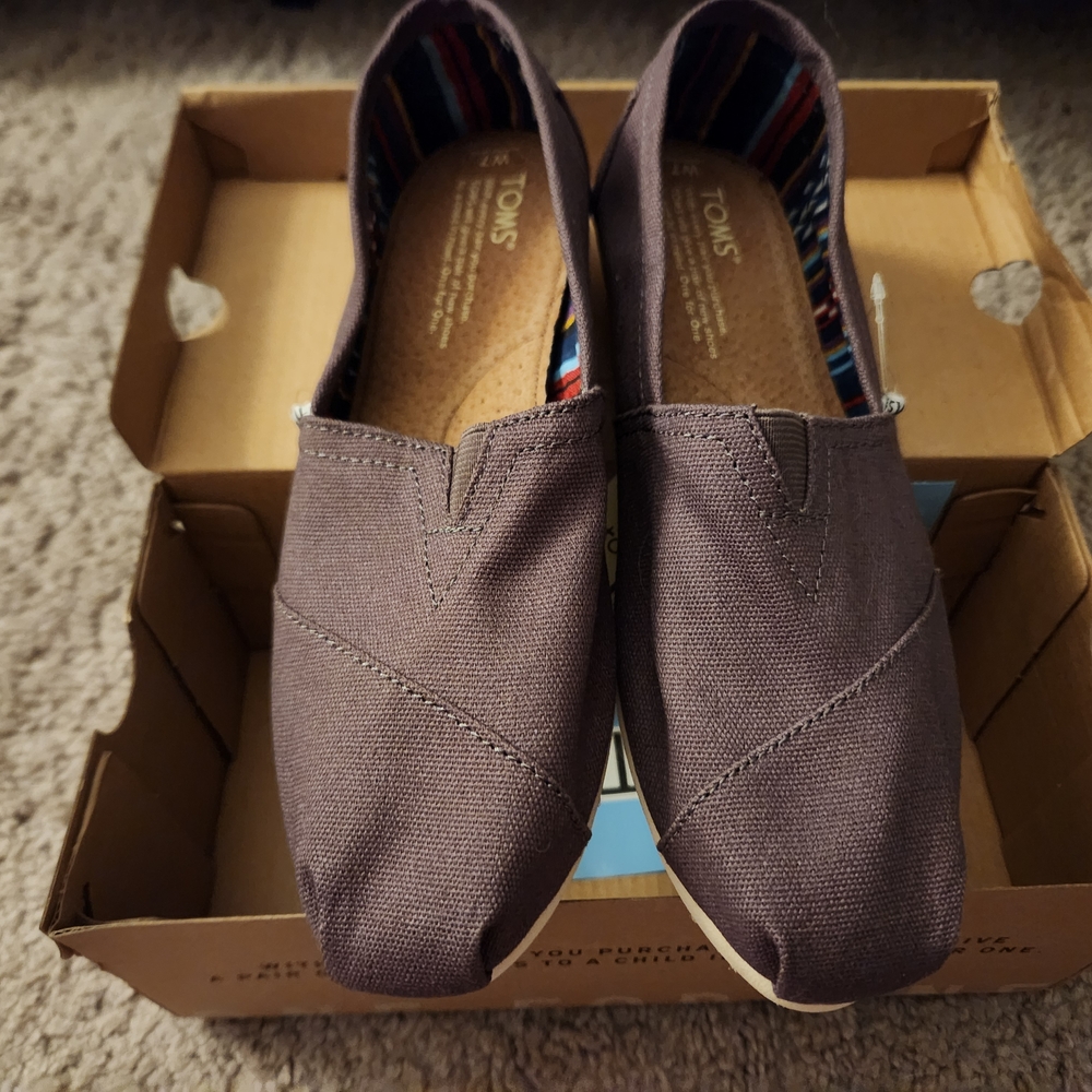 TOMS Women's Classic Ash Canvas Slip-Ons